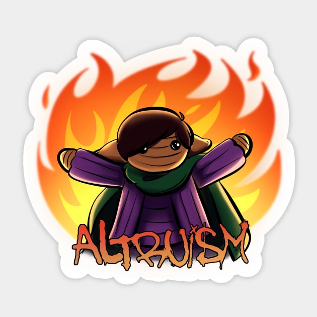 Hamid - "Altruism" Sticker by Rusty Quill